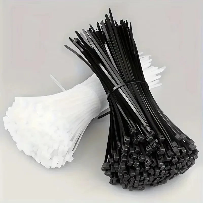 100Pcs Nylon Cable Ties Adjustable Self-locking Ties Straps Uv Resistant Plastic Wire Ties for Home Office Cord Management Oasis Select