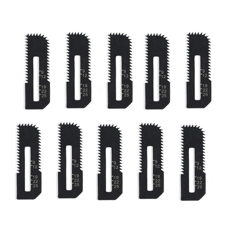 WISH 10Pack Drywall Cut-Out Saw Blades For Cordless Cut-Out Saw, Cuts Drywall Up To 1-3/16 Inch Thick (Depth Markings) Oasis Select Black NONE