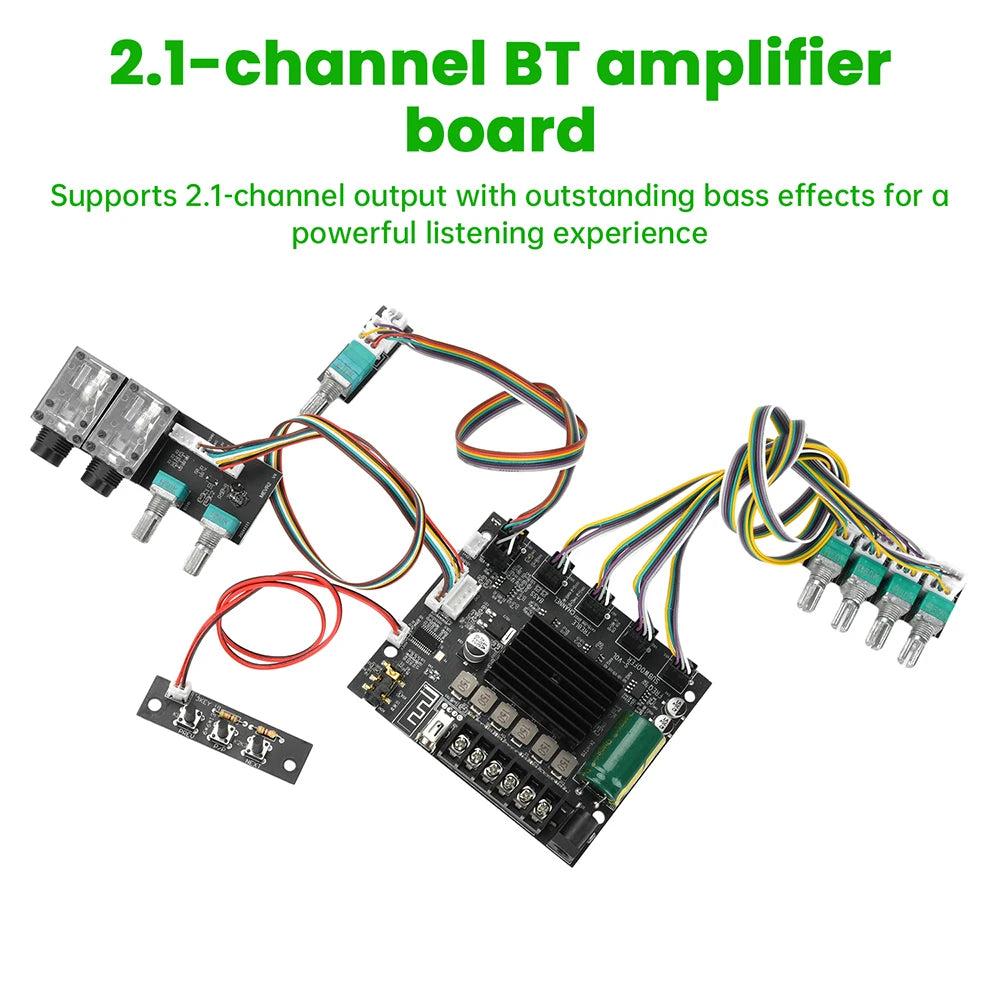 MT21S Bluetooth 2.1 Channel Audio Amplifier Board 50W*2+100W Audio Stereo Amplifier Board with Dual Mic Input Oasis Select Default Title
