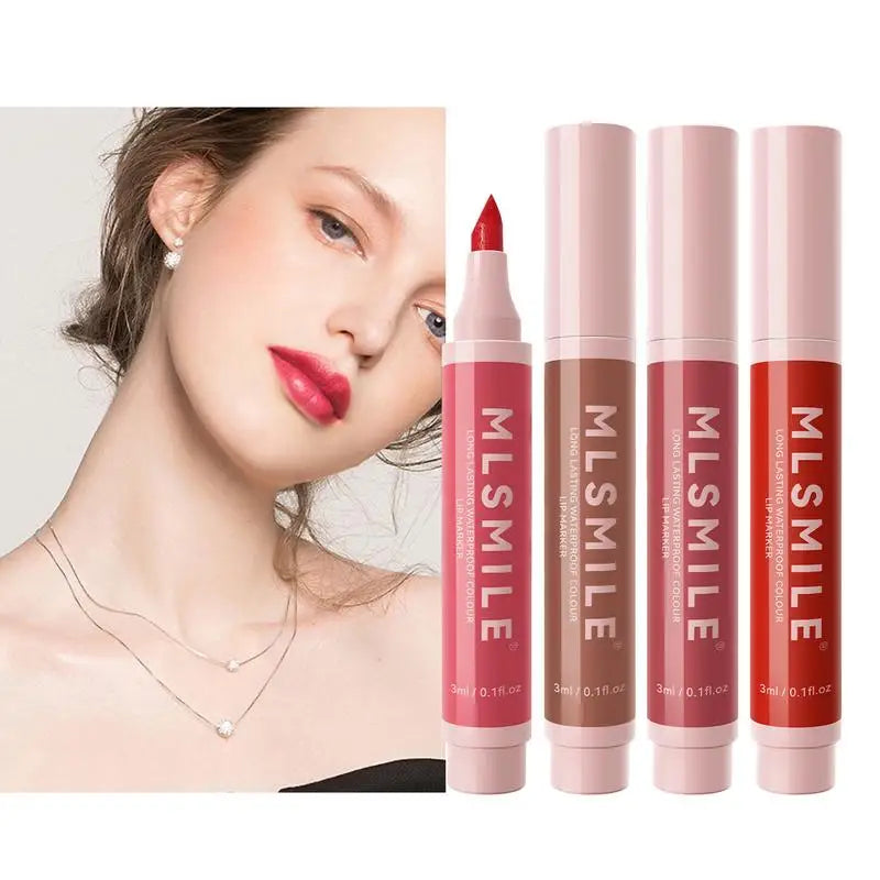 4pc Long-Lasting Waterproof Lip Stain Pen Set | Lip Liner Lip Liner Set Oasis Select
