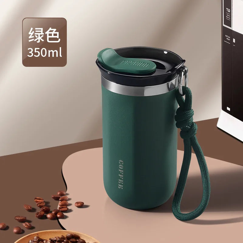 350/500ml Vacuum Insulated Coffee Mug, Double-wall Stainless Steel Travel Tumbler, Office Portable Cold Coffee Cup Gift Cup Oasis Select Dark-green-350ml .350 or 500ml