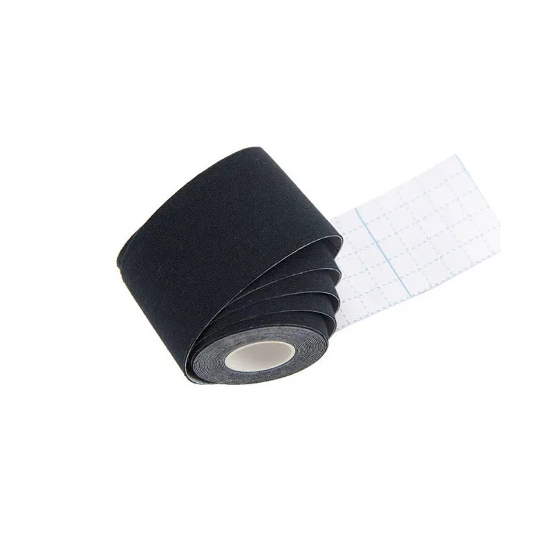 1pcs Kinesiology Tape Roll Cotton Elastic Adhesive Muscle Bandage Strain Injury Support Neuromuscular Sport Kinesiotape Oasis Select Black 7.5cm