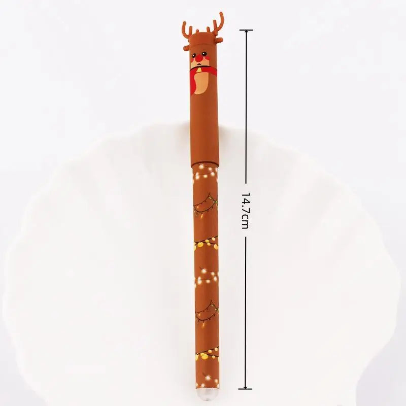 5Pcs Christmas Gel Pen Student Prizes Cartoon Christmas Tree Santa Claus Snowman Gel Pen Creative Student Stationery Gift Oasis Select B1