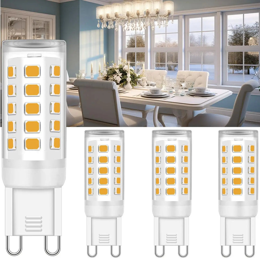 3/8 pack G9 LED Bulbs 3W White/Warm White No-Flicker LED Lamp 33W Halogen Bulb Equivalent Chandelier Pendant Corn Light Bulbs Oasis Select