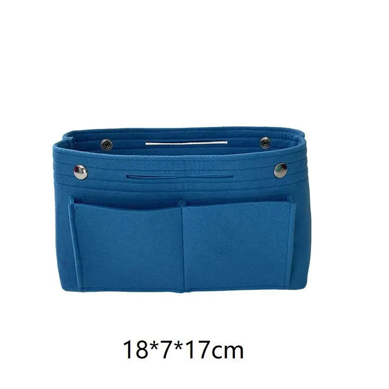 Felt Insert Bag Organizer | Multi-Pocket Travel Cosmetic Tote