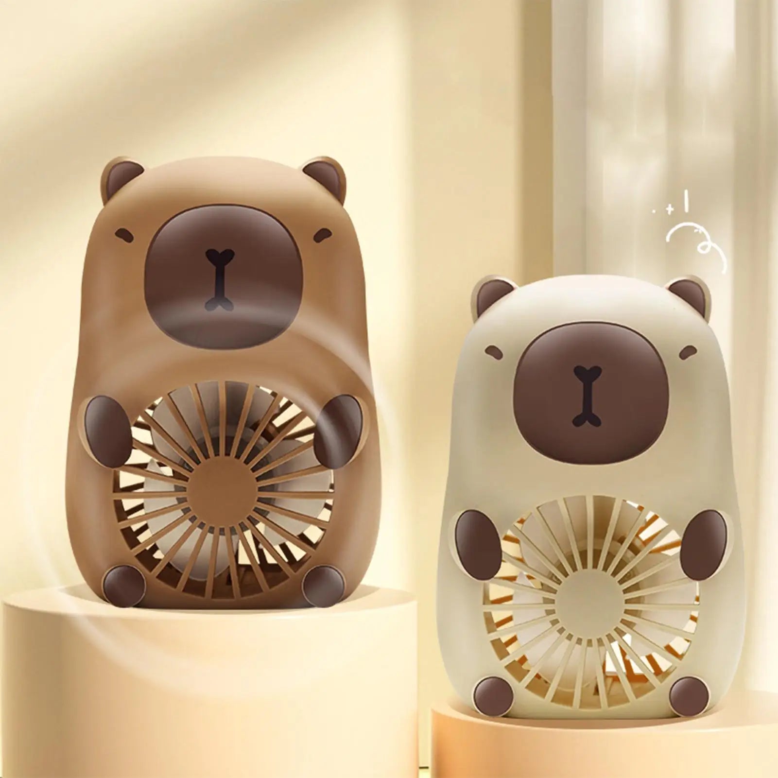 Animal Fan Handheld Electric Capybara Fan USB Charging 3-Speed Air Coolers Personal Cooling Devices Handheld Desktop Mini Fan Oasis Select