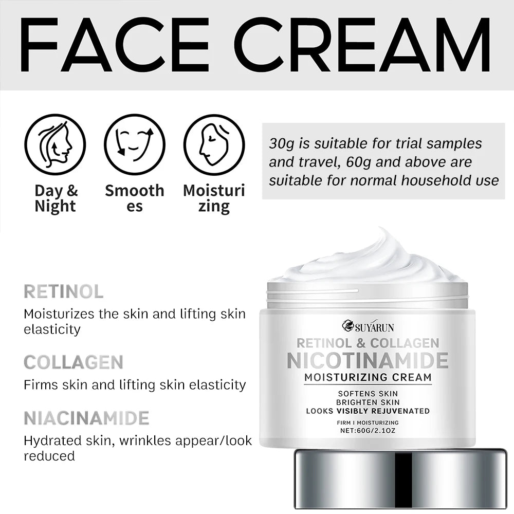 SUYARUN Retinol Collagen Face Cream – Firming Moisturizer