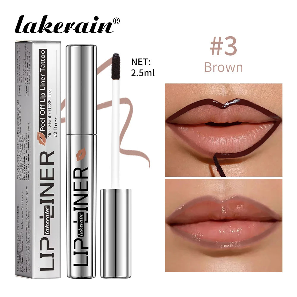 Peel Off Lip Stain Magic Lips Tattoo Long Lasting Waterproof Smudge Proof Transfer Proof Cosmetic Matte Lip Liner Pencil Oasis Select 3brown