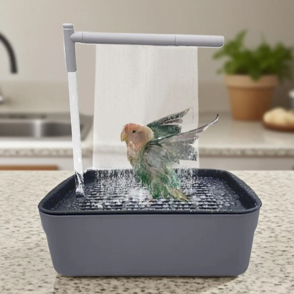 Parrot Bath Pet Bird Bath Automatic Parrot Bathtub Rechargeable Tub with Circulating Faucet Pet Supplies Bathing Accessories Oasis Select