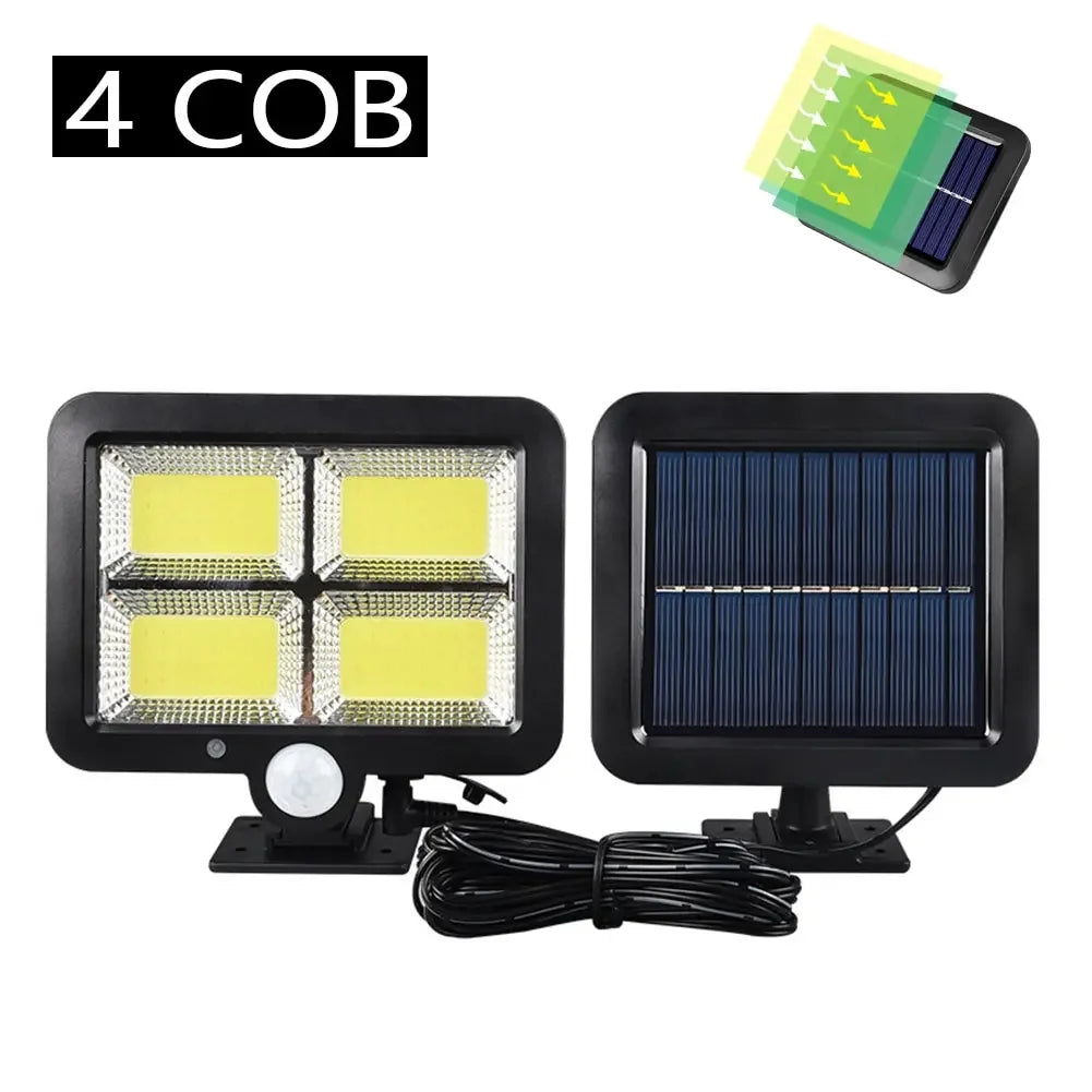 1/4/6 COB Outdoor Solar Light with Motion Sensor 3 Lighting Mode IP65 Waterproof for Patio Garage Courtyard Security Wall Light Oasis Select 4 COB