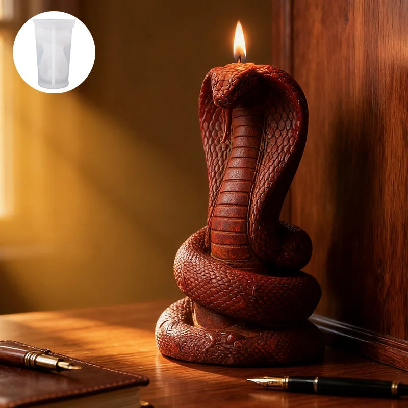 Gothic Cobra Candle Silicone Mold DIY Aromatherapy Plaster Drip Resin Mold Home Decor Oasis Select