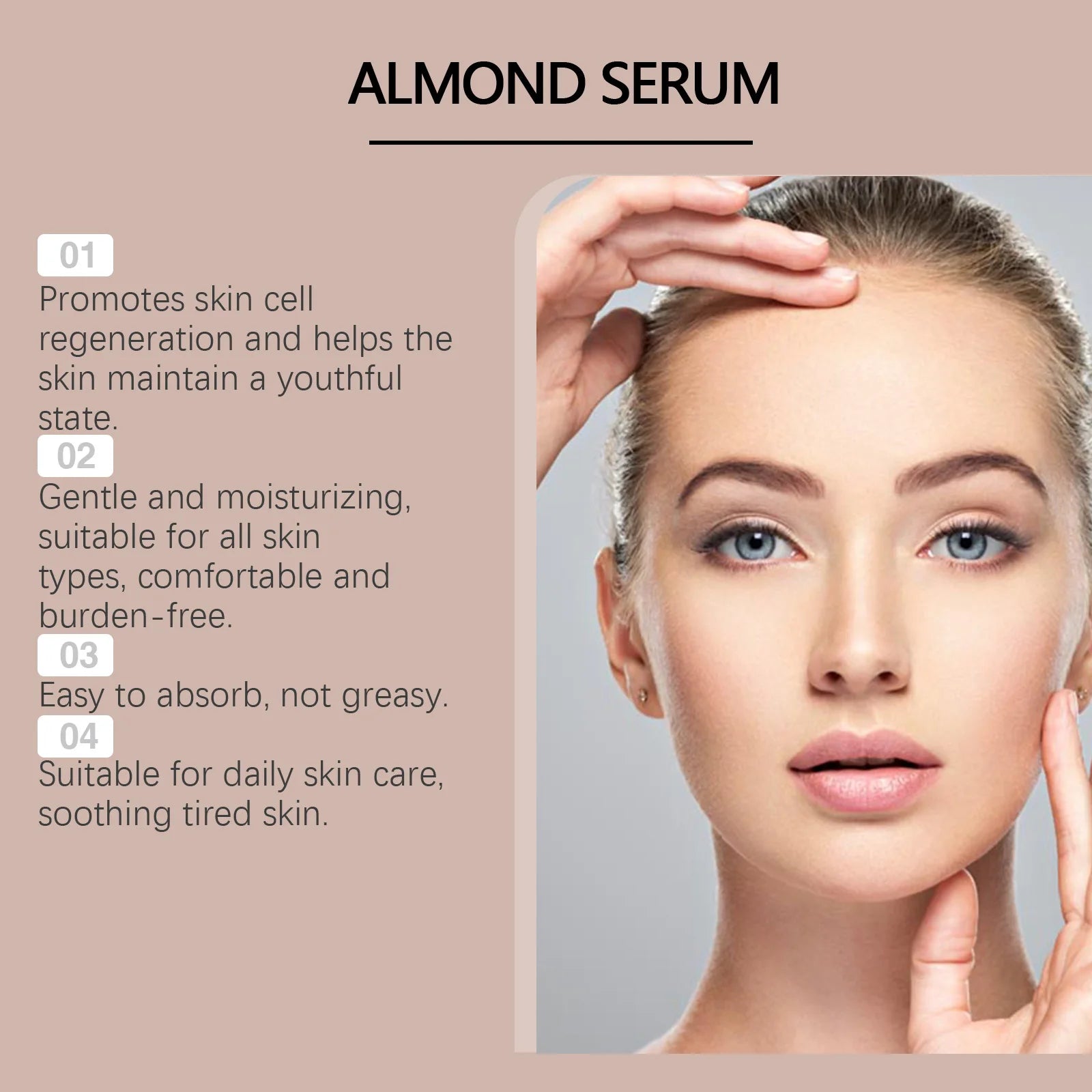 Almond Face Serum – Brightening, Firming & Hydrating Essence Face Serum Oasis Select