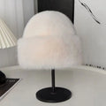 Warm Hat Casual Plush Fluffy Plush Cap Versatile Solid Hat for Holiday Season Thick, Fluffy & Warm with Ear Protection Hat Oasis Select Beige
