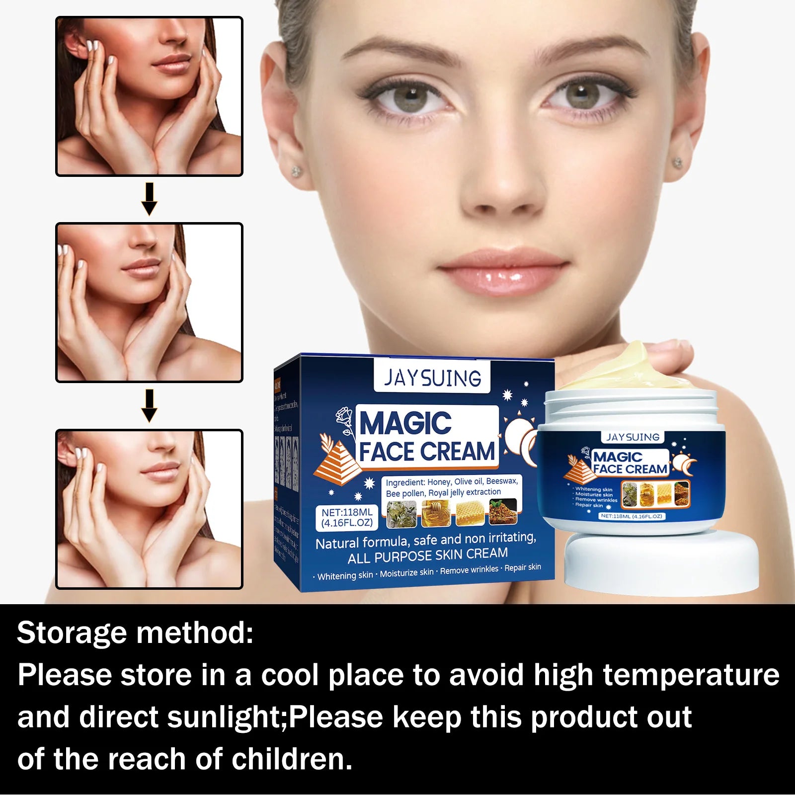 Magic Facial Rejuvenation Cream Wrinkle Removal Fine Lines Lighten Skin Tone Repair Skin Texture Moisturizing Face Nourish Serum Oasis Select