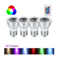 4Pcs E27 Bulbs And 1Remote Control With Memory Function 17Colors Changeable Spot Ligh 4Dynamic Lighting Modes Spotlight Oasis Select As Shown E27