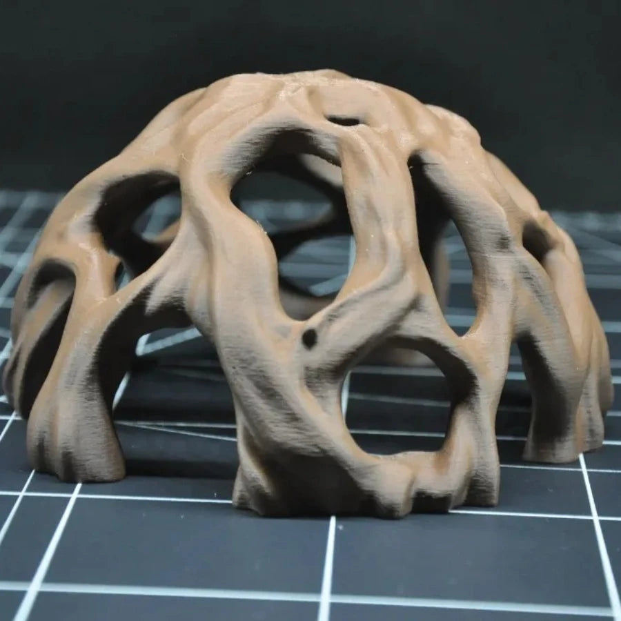Aquarium Hiding Cave Natural 3D Printing Ornament Hollow Hideout for Fish Reptile Shelter for Geckos Lizards Tank Decor Oasis Select
