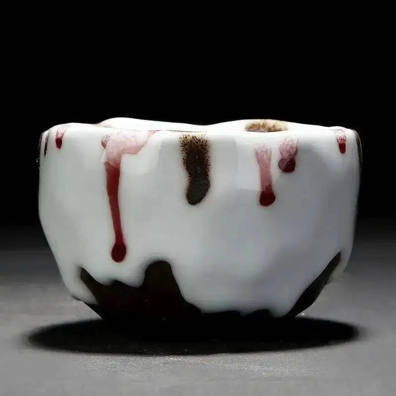 Japanese Coarse Ceramic Coffee Cup Handmade Tea Cup Kungfu Tea Cup Household Water Cup Oasis Select White Meditation Cup