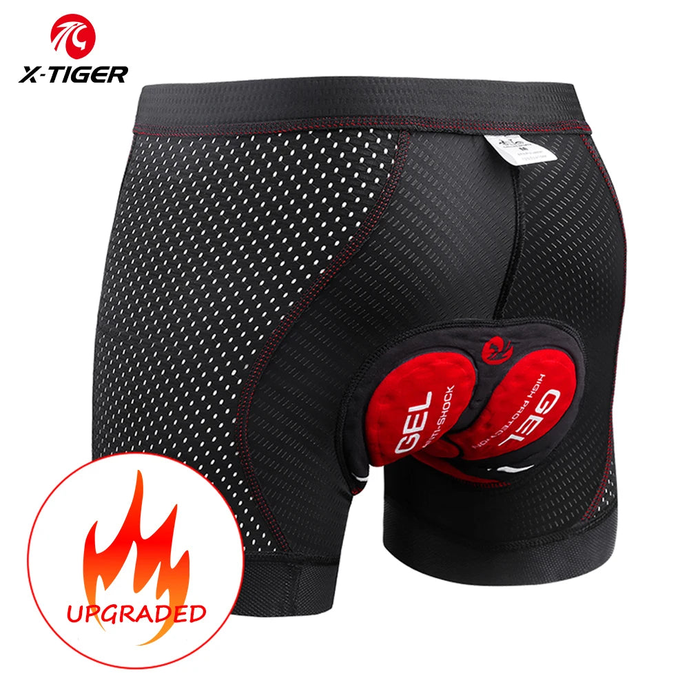 X-TIGER Men's Cycling Underwear with 5D Gel Cushioned MTB Boxer Cycling Shorts Road Cycling Underwear Cycling Equipment Oasis Select 16805 L