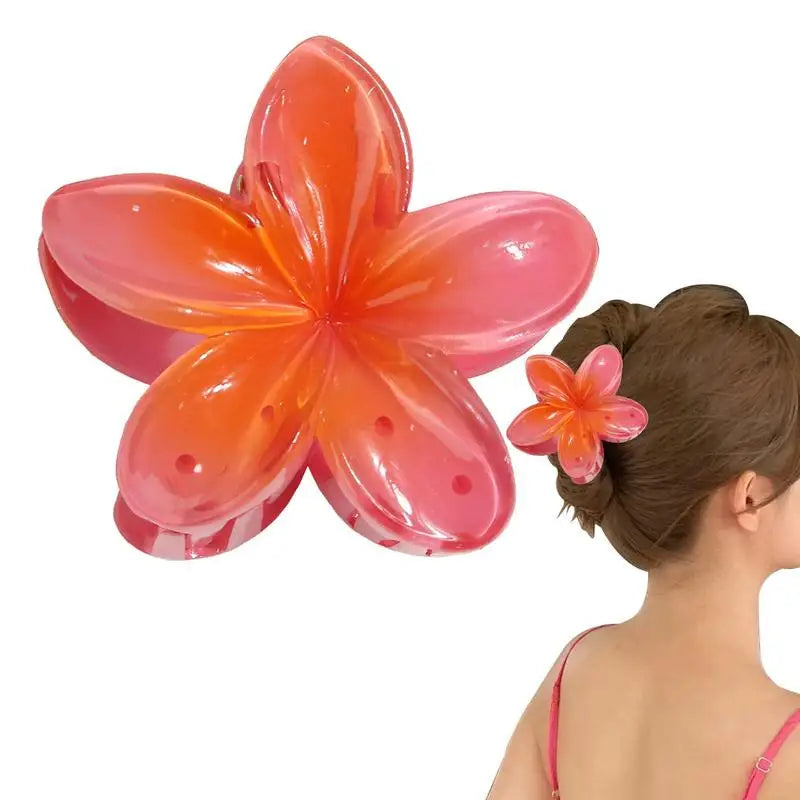 2025 New Vacation colorful Egg Flower Hair Clips Hawaii Beach Claws Bohemian Hairpin for Girls Oasis Select