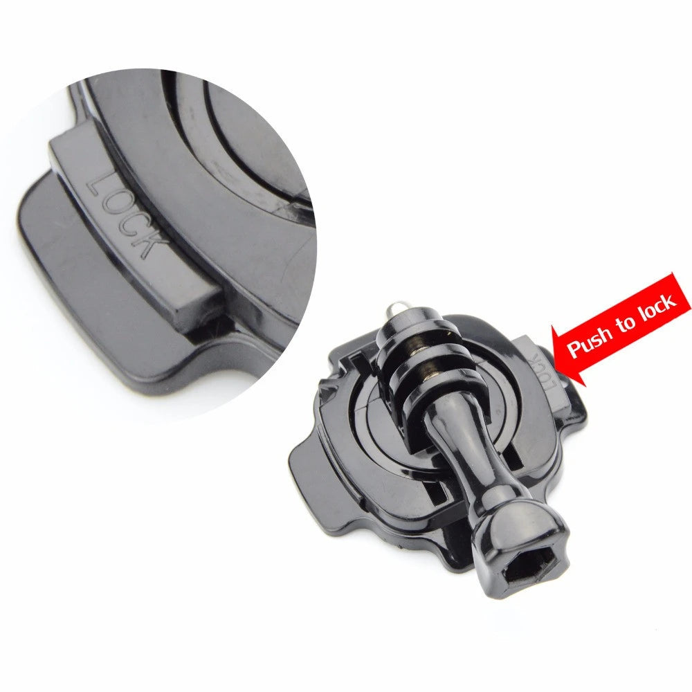 360° Rotating Helmet Mount with 3M Adhesive for GoPro & Action Cams