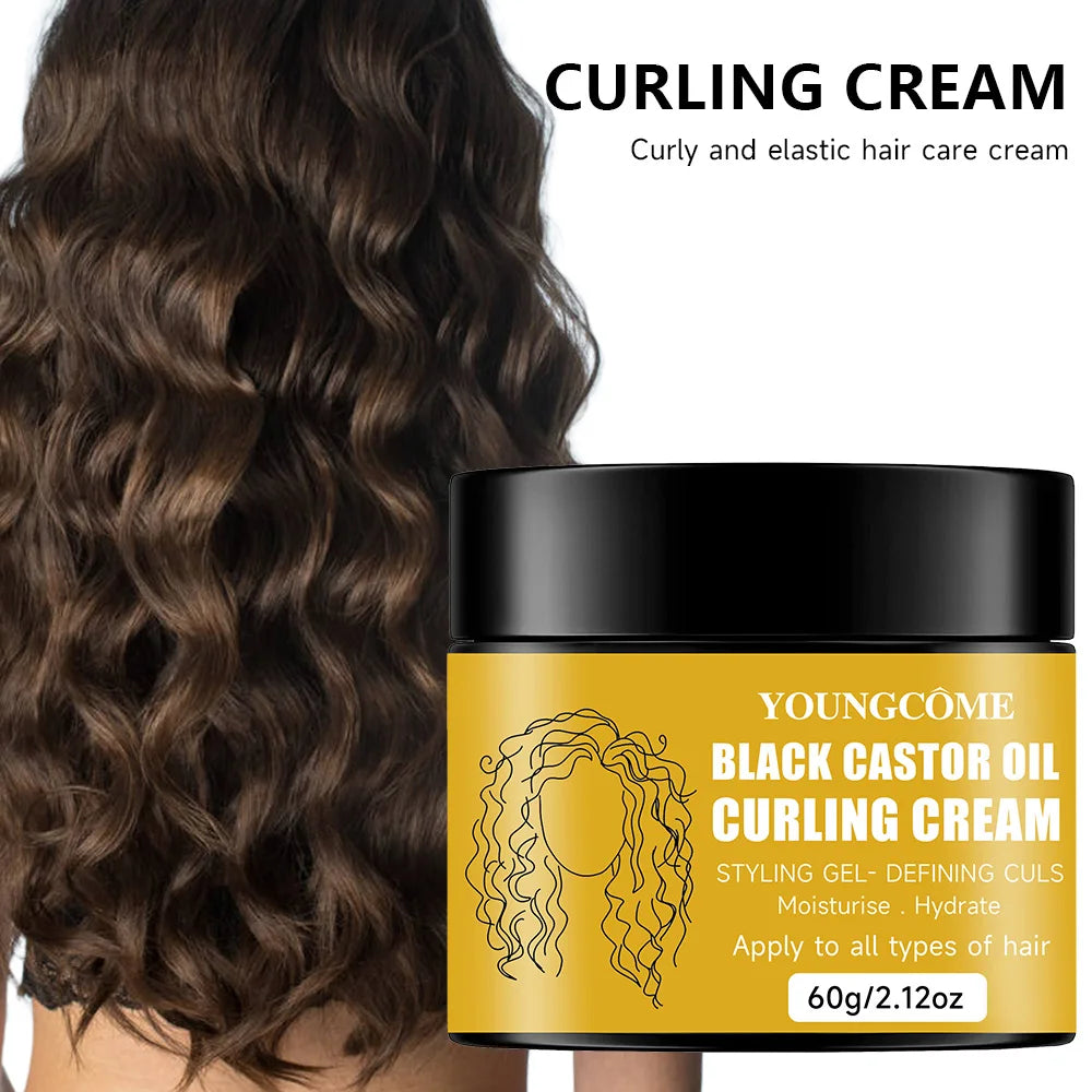 Black Castor Oil Curl Defining Cream – Anti-Frizz & Hydrating Curl Defining Cream Oasis Select