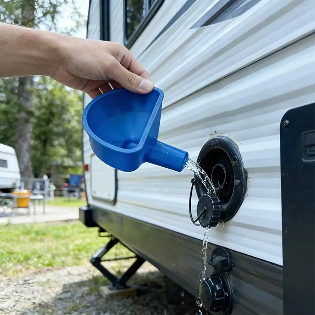 Funnel for Water Fill RV Wide Mouth Portable Filler RV Water Tank Fill Funnel for Trailer Van Motorhome Travel Camping Road Trip Oasis Select