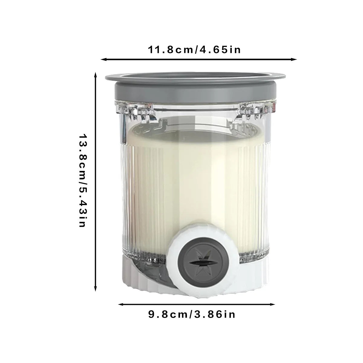 1pcs Pint Container Replacement Part for Swirl Ice Cream Maker BPA-Free & Dishwasher Safe Compatible Oasis Select Gray