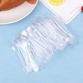 100Pcs Mini Plastic Spoons Flatware Spoons For Jelly Ice Cream Dessert Appetizer Plastic Spoon For Party Supplies Oasis Select Transparent