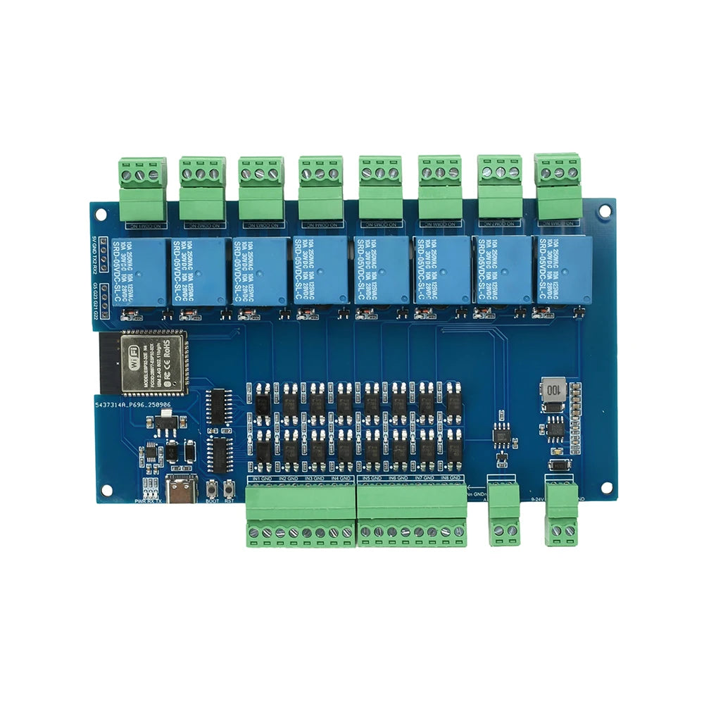 ESP32 RS485 Modbus Wifi Bluetooth Relay Optocoupler Isolation Module Tyep C 4/8 Channel Relay Module DC 9-24V Oasis Select 8 Channel