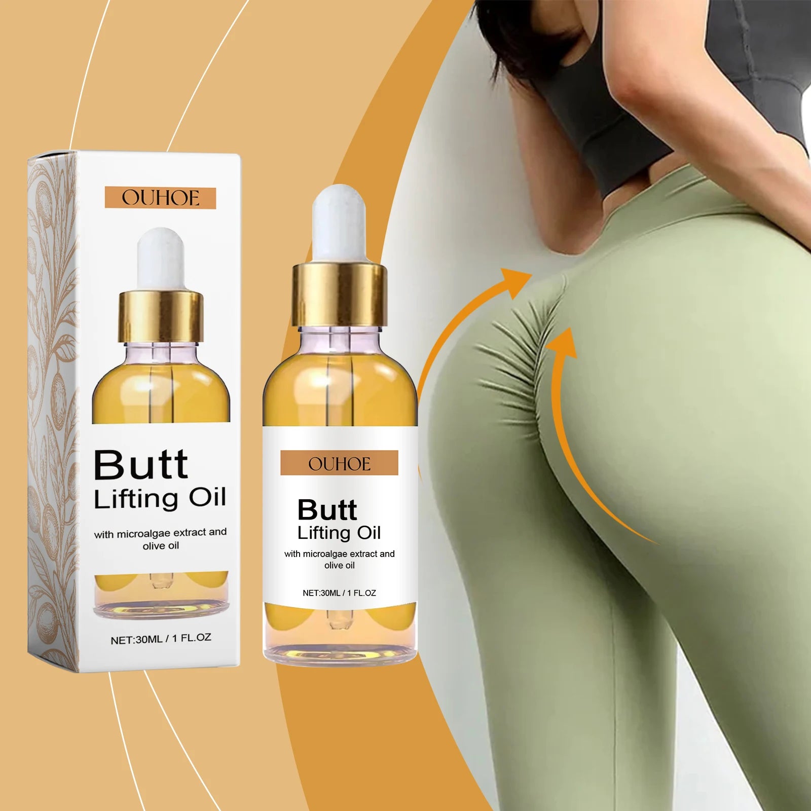 Buttock Enlargement Oils Butt Enhancer Plus Size Hip Lift Up Hip Growth Firming Nourishing Shaping Sexy Body Hip Lifting Oil Oasis Select