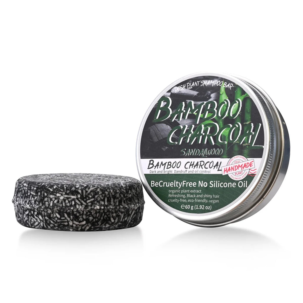 Bamboo Charcoal Solid Shampoo Soap Bar 60g | Handmade Hair Soap