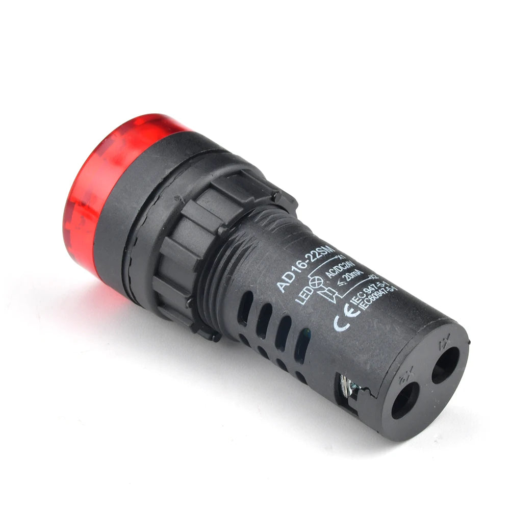 DC 12V DC 24V AC 110V AC 220V LED Active Buzzer AD16-22SM 22mm Panel Flash Signal Light Indicator Beeper Alarm Signal Lamp Oasis Select