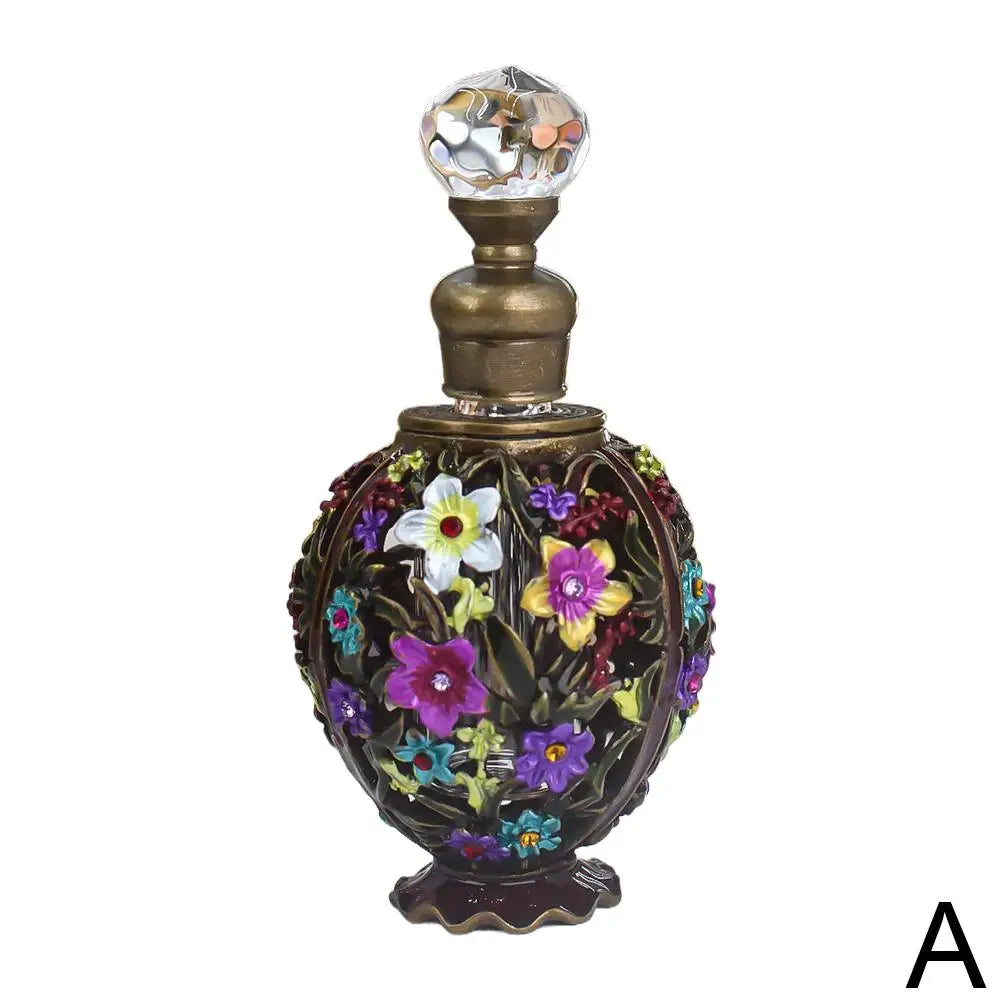 Crystal Vintage Style Perfume Bottle Refillable Perfume Atomizer Perfume Dispensers For Beauty Salon Arab Style Oasis Select F 12ml