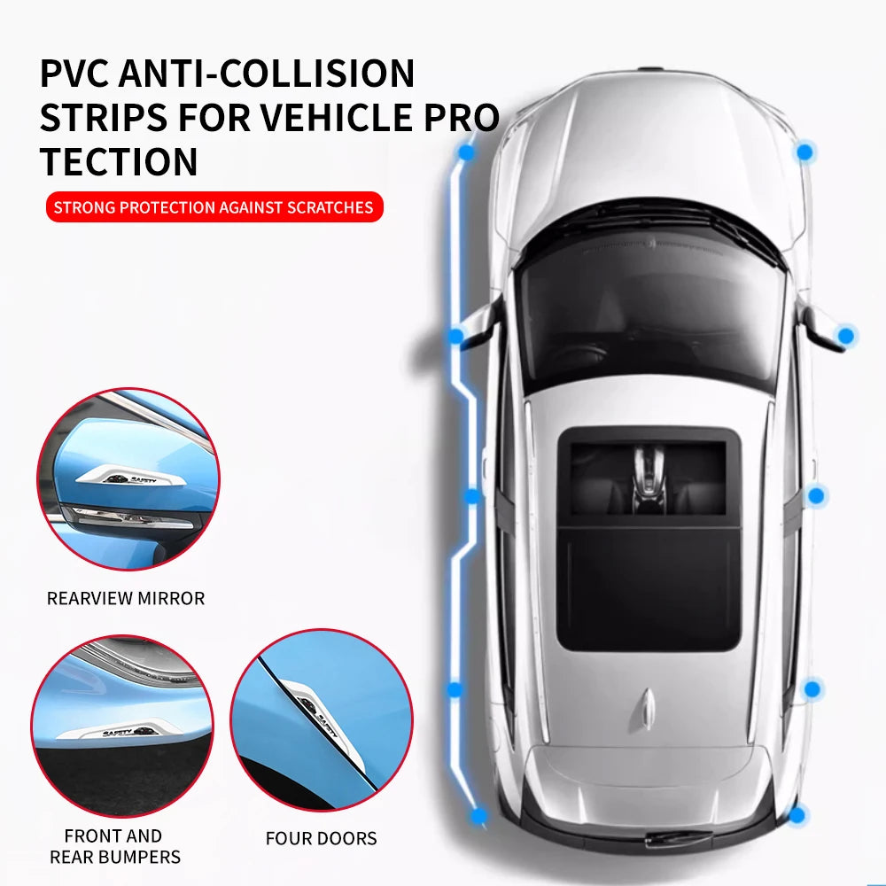 4-Pack Car Door Guard Anti-Scratch Strips – Universal Fit