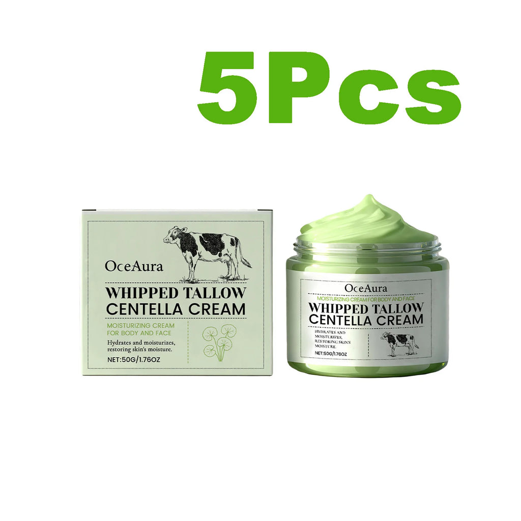 OceAura Whipped Tallow Centella Cream – Dry & Sensitive Skin Whipped Tallow Cream Oasis Select 5 x 50g Boxed