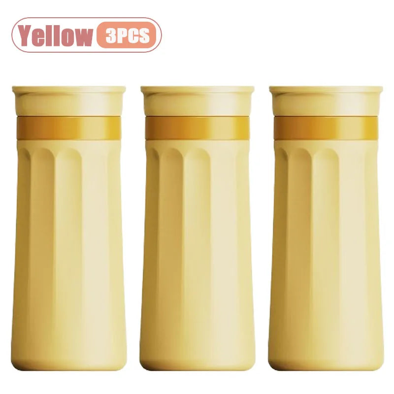 Squeeze Ice Cup Silicone Drink Cup Ice Maker Mold for Soda Juice Push Pop Ice Tray Outdoor Gym Cooling Summer Gadget Oasis Select Yellow-3PCS