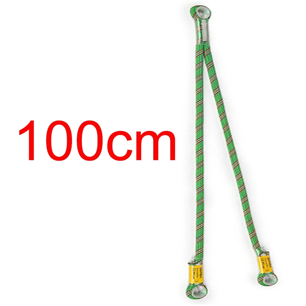 22kn Braided Prusik Cord Loop Sewn Eye to Eye Y V shaped rescue fall protection Safety Lanyard Protection Point Rope Oasis Select 100 V Type