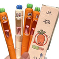 4pcs Kawaii Neutral Pen 0.5mm Cartoon Creative Carrot Shape Press Neutral Pen Set School Student Office Stationery Supplies Oasis Select 4pcs