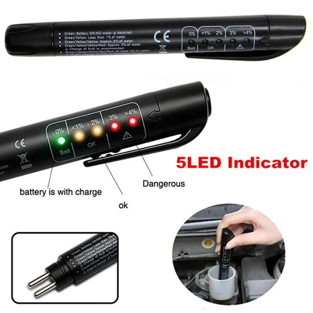 Universal Brake Fluid Tester Accurate Oil Quality Diagnostic Tools LED Indicator Liquid Testing Pen Automotive Brake Oil tester Oasis Select
