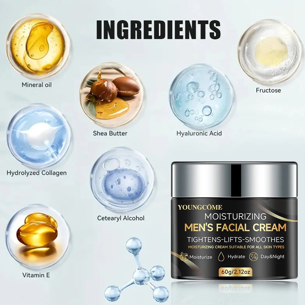 Men's Face Cream – Collagen, Retinol & Hyaluronic Acid | YOUNGCOME Men's Face Cream Oasis Select