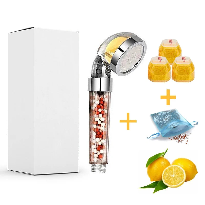 Shower Head With Vitamin C,High Pressure Shower Head Water Saving,SPA Shower Head,Water Massage Shower Bathroom Accessories Oasis Select Lemon Comb