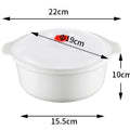 Microwavable Heating Bowl Plastic Food Grade BPA Free Cookware Kitchen Supplies Suitable for Boys and Girls Dishwasher Safe Oasis Select M