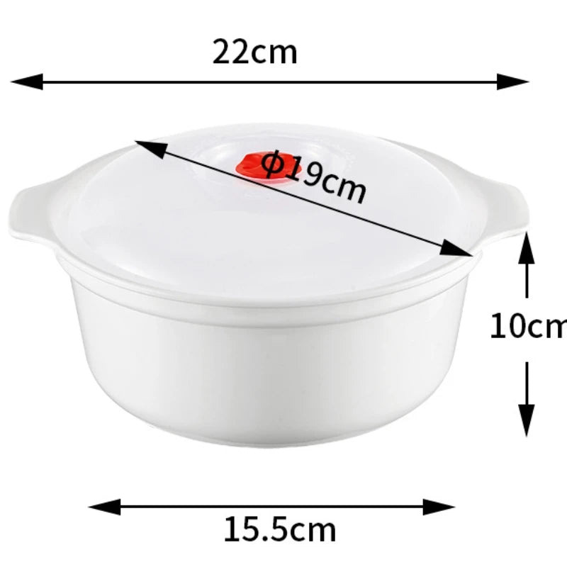 BPA-Free Microwavable Heating Bowl with Lid – 1.2L Dishwasher Safe Microwave Heating Bowl Oasis Select M
