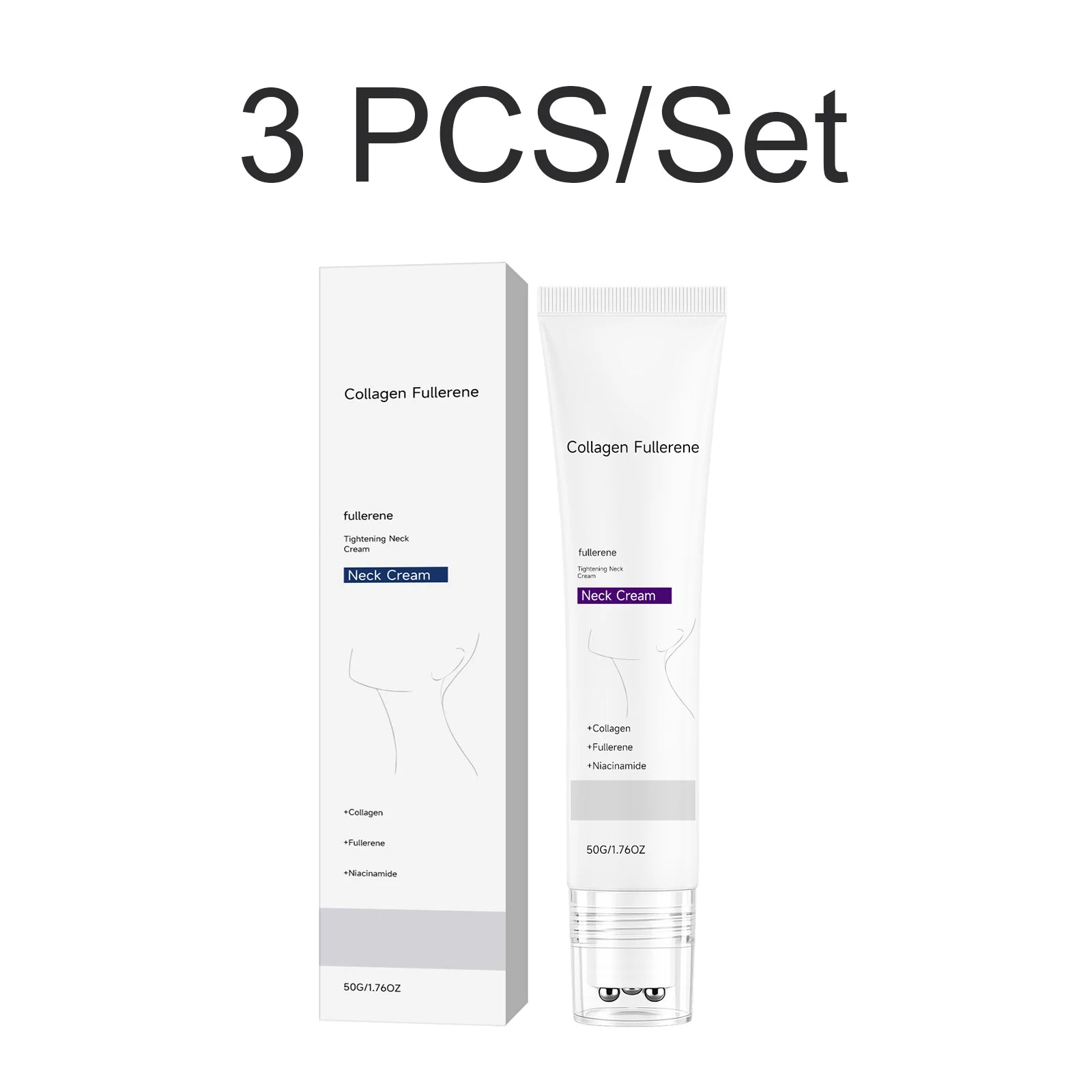 1/2/3/4Pc Collagen Elastic Firming Neck Cream,Moisturizing Massage Rejuvenate Cream,Reduce Neck Lines Tightening Smooth Skincare Oasis Select 3 PCS