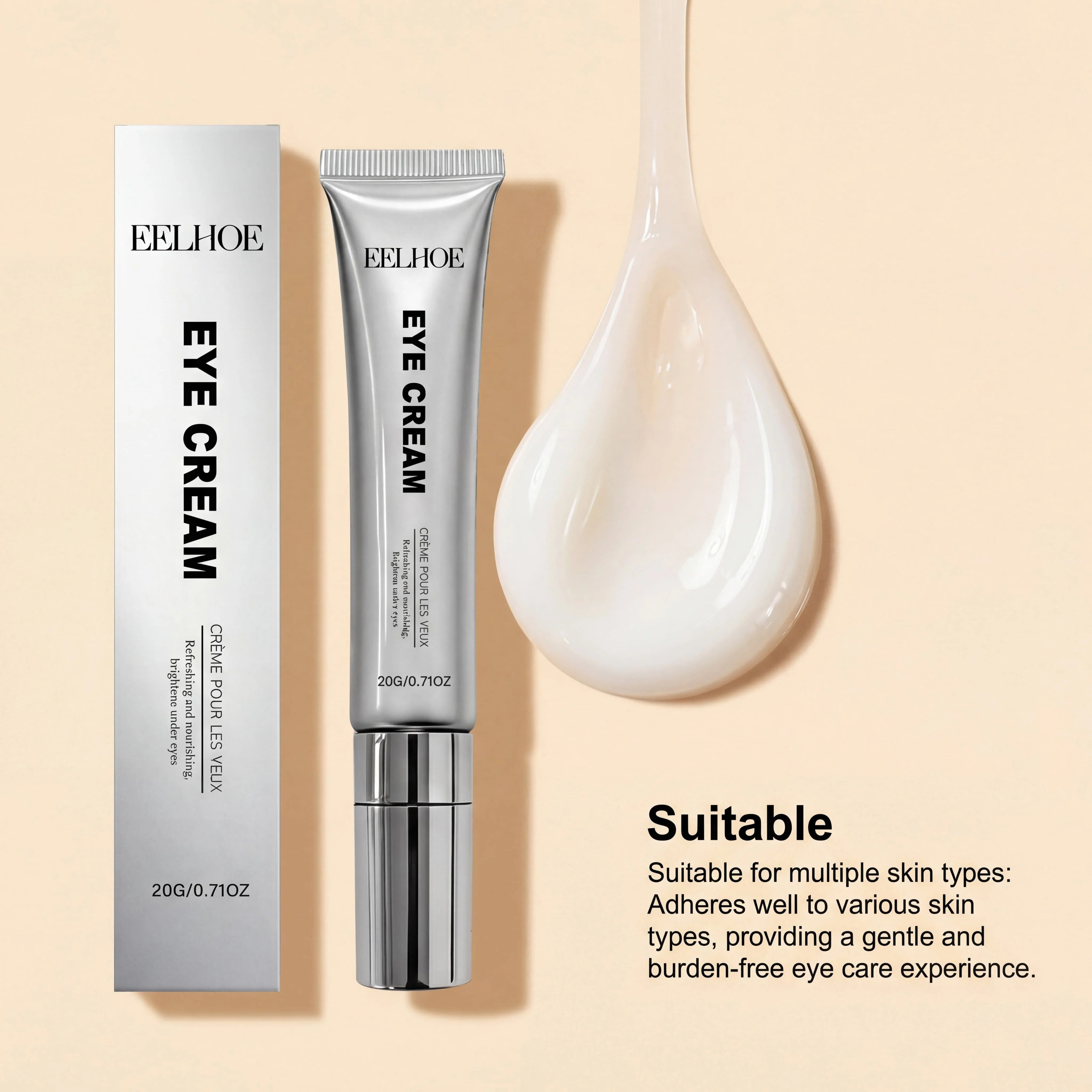 Copper Titanium Eye Cream Moisturizes the Skin Around the Eyes Nourishes and Softens Light and Refreshing Texture Eye Care Cream Oasis Select