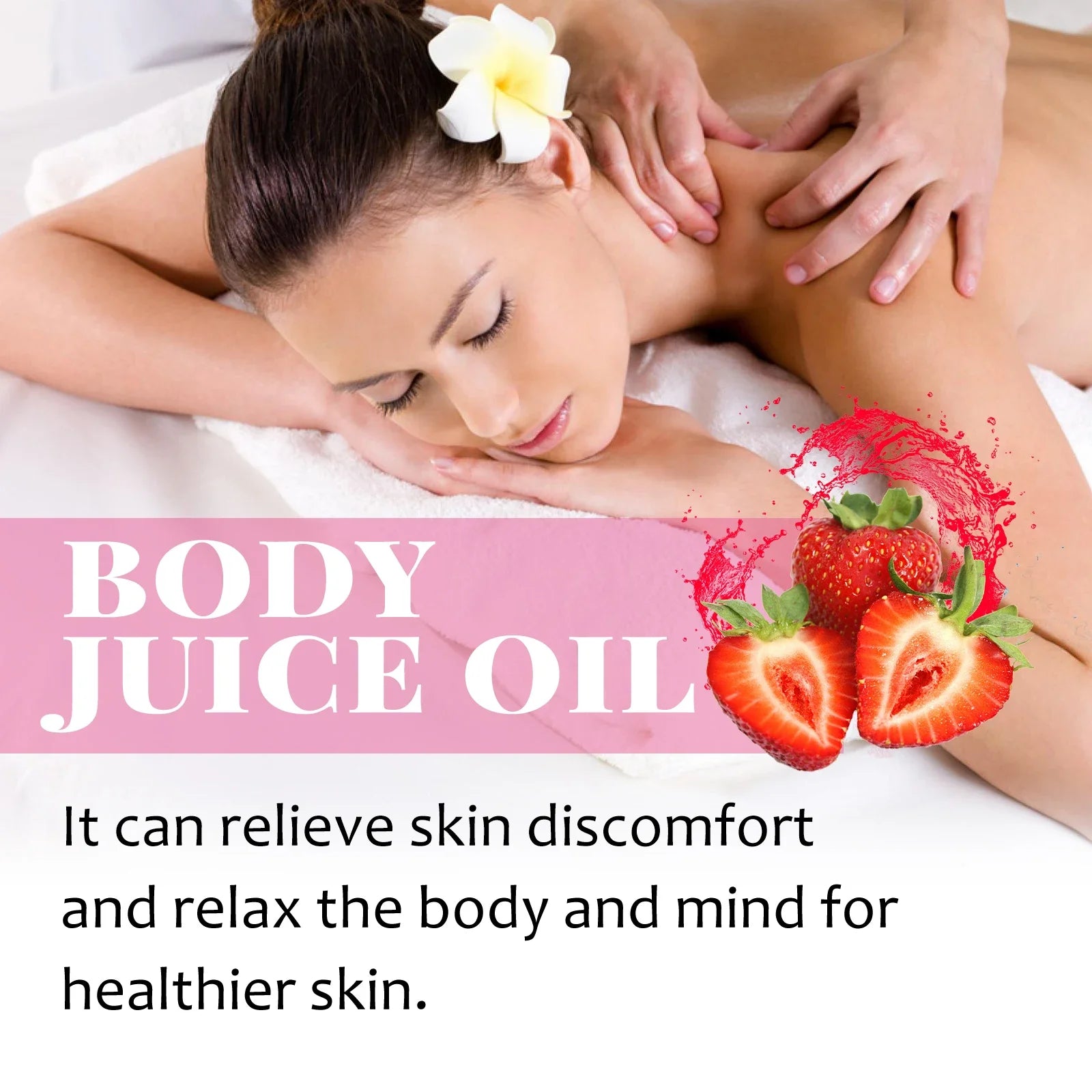 Strawberry Body Oil – Moisturizing, Firming & Massage Oil 120ml Body Massage Oil Oasis Select