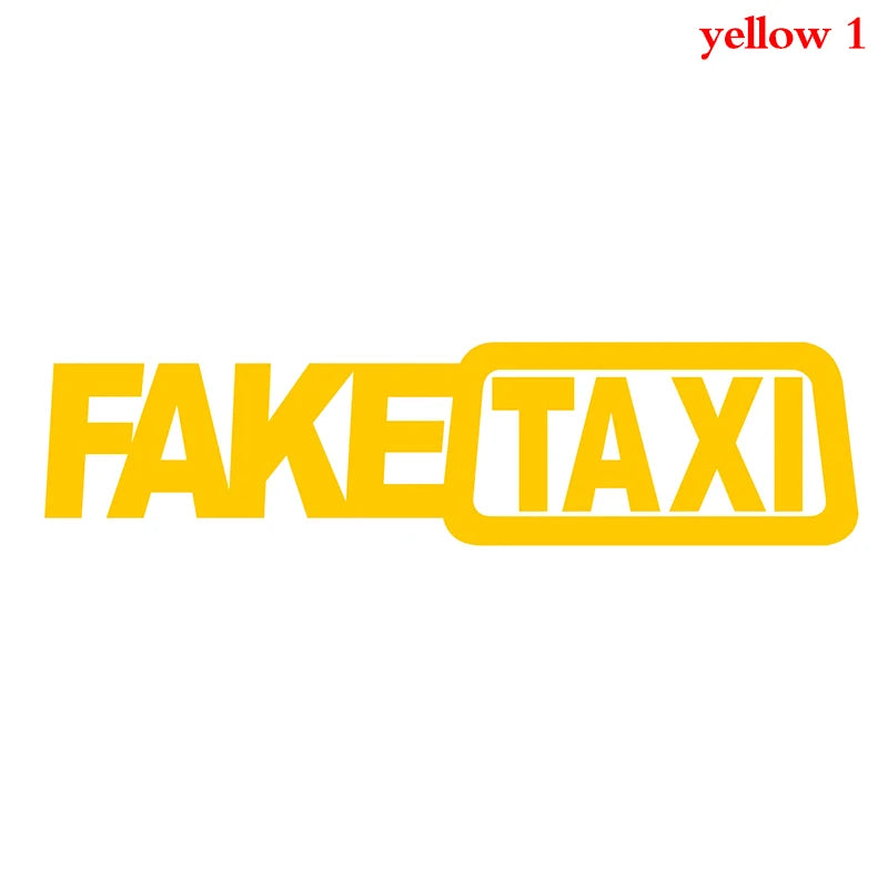 Universal FAKE TAXI Car Auto Sticker Decal Emblem Self Adhesive Vinyl For Car Funny Car Sticker Oasis Select yellow1