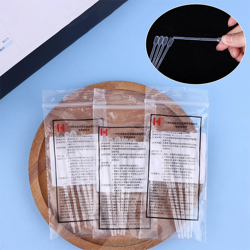 New Sale 5/10Pcs 40ul Blood Lipid Or Hemoglobin Tests Graduated Plastic Disposable Dropper Transfer Micro Pasteur Pipette Oasis Select