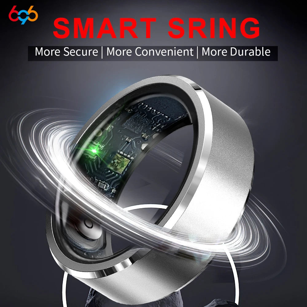 Smart Ring Bracelet Finger Digital Ring Heart Rate Monitoring Waterproof Sleep Remote Control Sports Rings Women Men Oasis Select