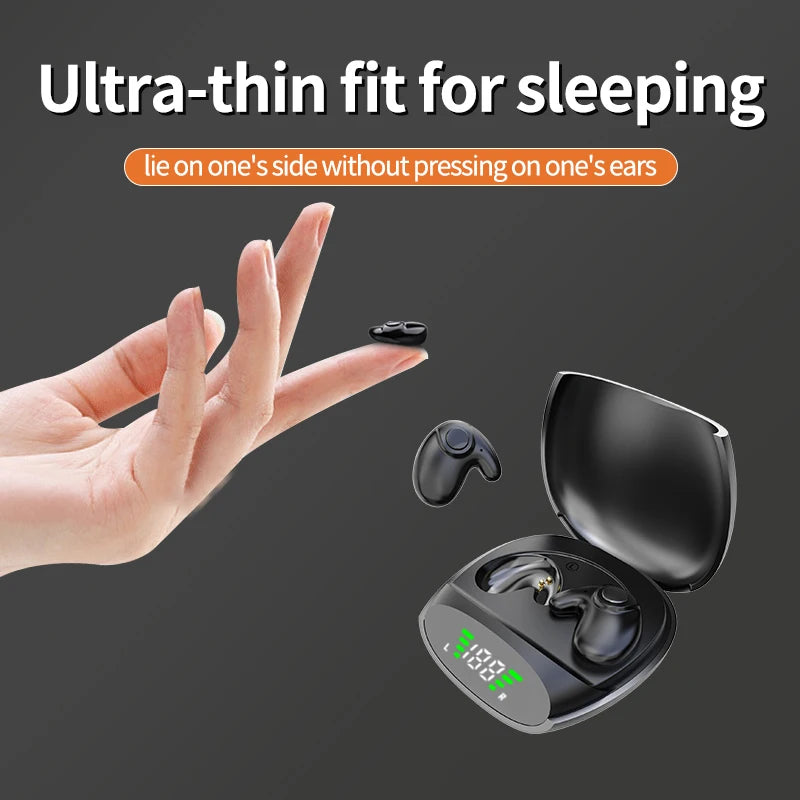 Waterproof Wireless Bluetooth 5.3 Headsets Mini headset Painless Call Noise Cancelling Thin Headphones Fit for Sleeping/Sports Oasis Select
